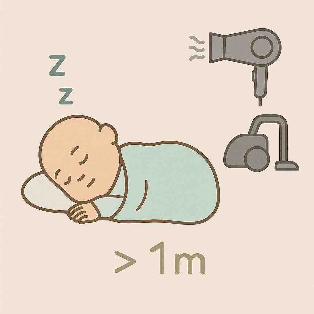 Белый шум может помочь младенцу заснуть и снизить дискомфорт при коликах. Источник должен быть на расстоянии более 1 м.